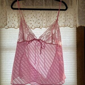Pink Lace Babydoll Lingerie